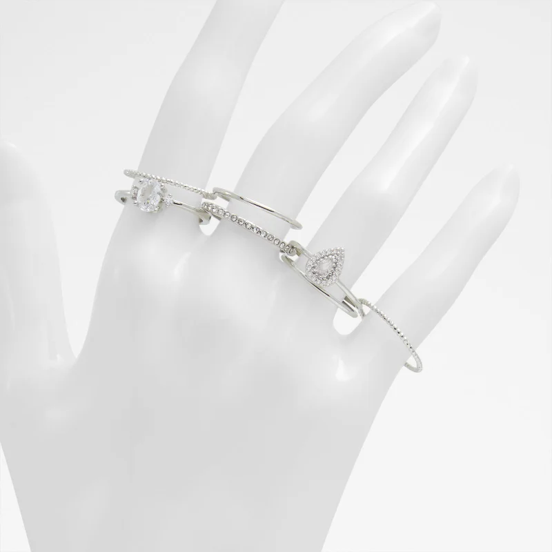 Aldo  DARONNA Multipack Silver-Tone Rings for Women | Best Price UAE